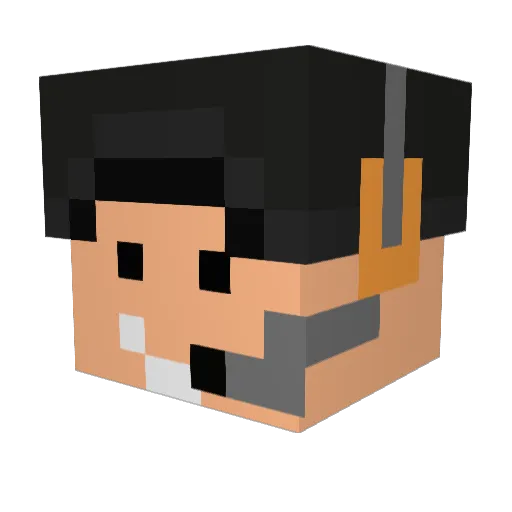 dmkla10 Minecraft avatar head, 3D render