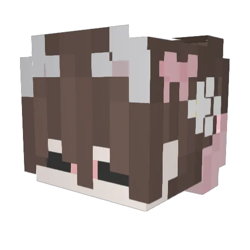 dmms Minecraft avatar head, 3D render