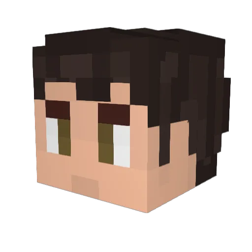 dmndPascal Minecraft avatar head, 3D render