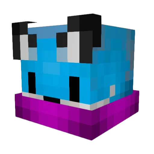 dmofff Minecraft avatar head, 3D render