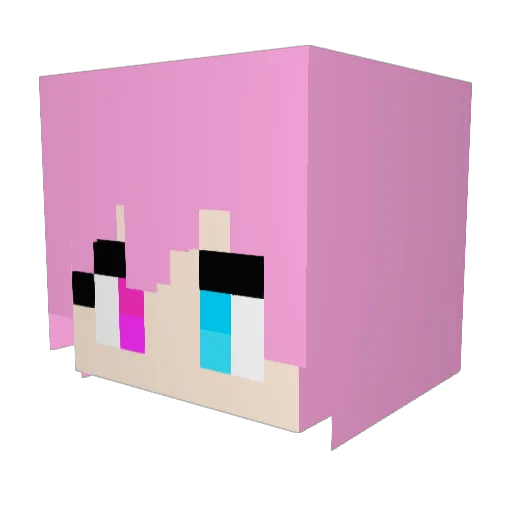 dmtkh Minecraft avatar head, 3D render
