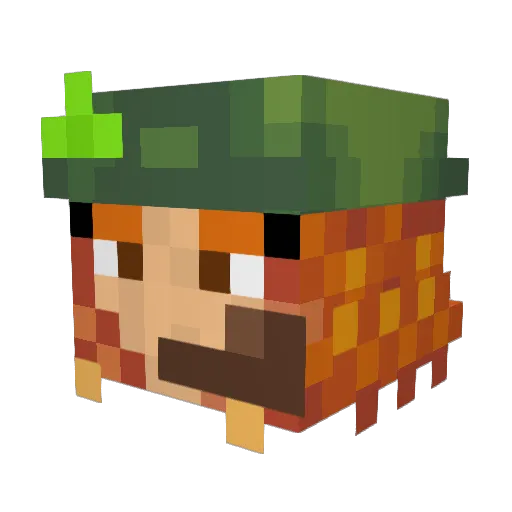 dmun100 Minecraft avatar head, 3D render