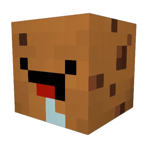 dmuno Minecraft avatar head, 3D render