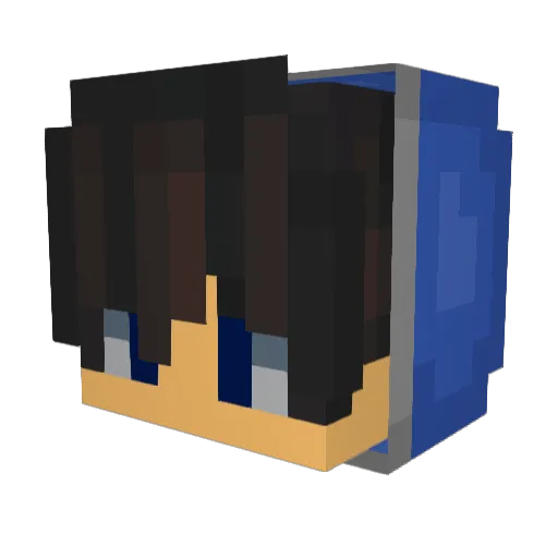 dmxlgy Minecraft avatar head, 3D render