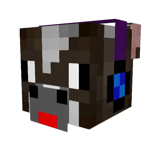 dmxnc Minecraft avatar head, 3D render