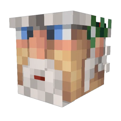 dnairod Minecraft avatar head, 3D render