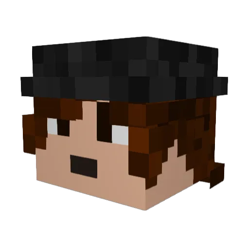 dnguyenscholar Minecraft avatar head, 3D render
