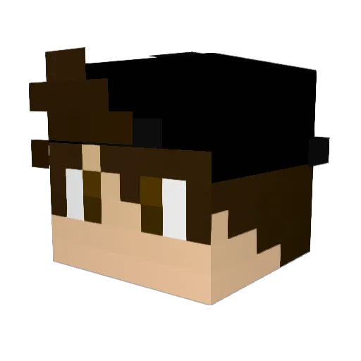 dnhype Minecraft avatar head, 3D render