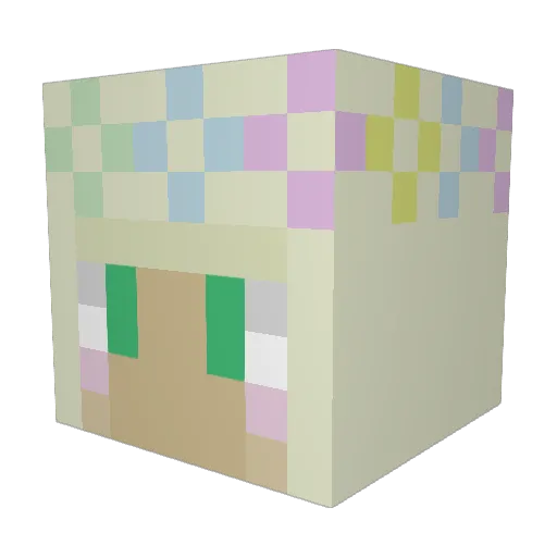 dnicole1 Minecraft avatar head, 3D render