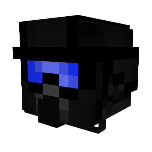 dnizamkniete Minecraft avatar head, 3D render