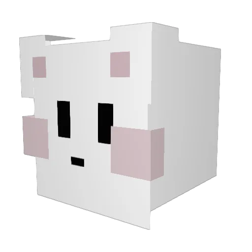 dnjsy Minecraft avatar head, 3D render