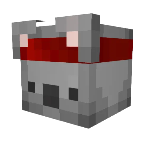 dnkzao Minecraft avatar head, 3D render