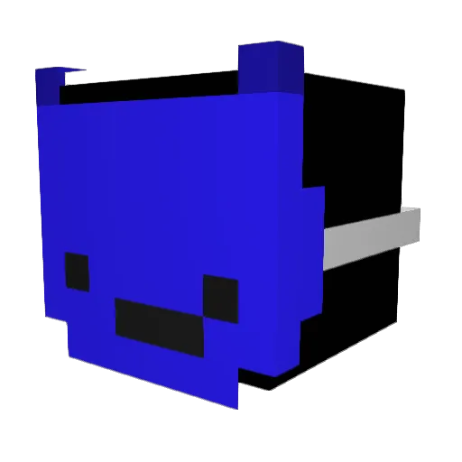 dnl7z Minecraft avatar head, 3D render