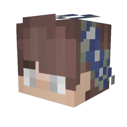 dnny Minecraft avatar head, 3D render