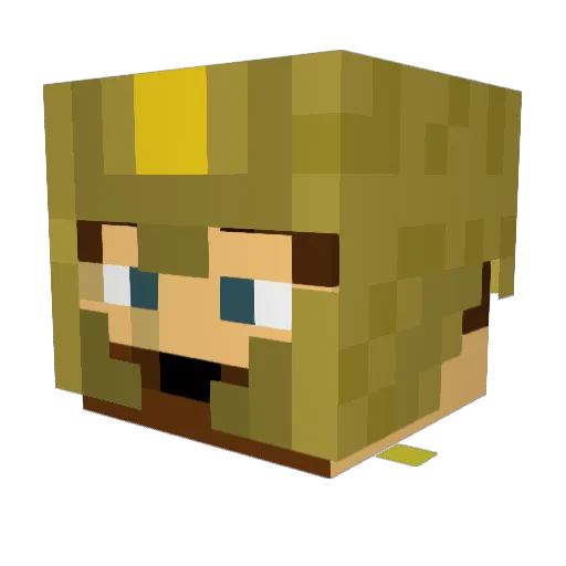 dnschz Minecraft avatar head, 3D render