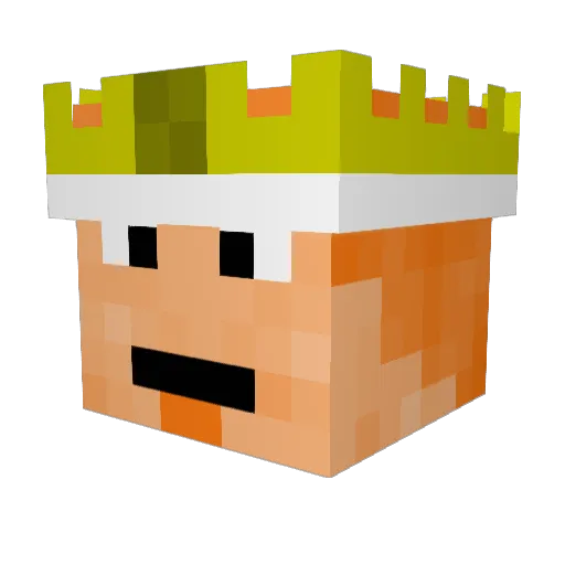 dnthmn Minecraft avatar head, 3D render