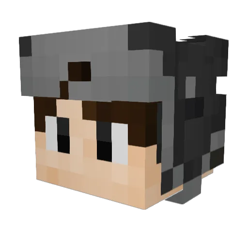 dnutMC Minecraft avatar head, 3D render