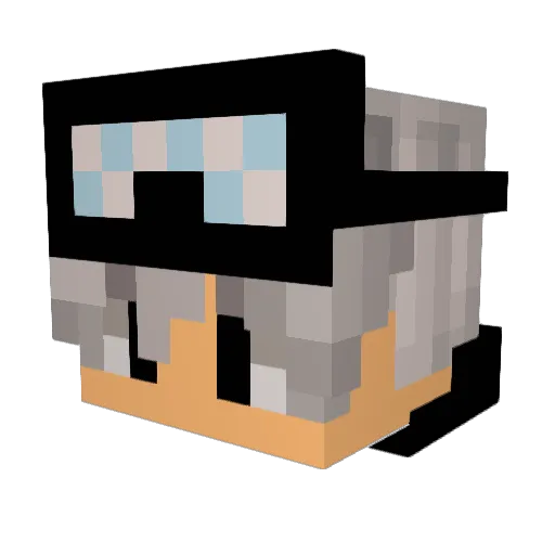 dnv1be Minecraft avatar head, 3D render