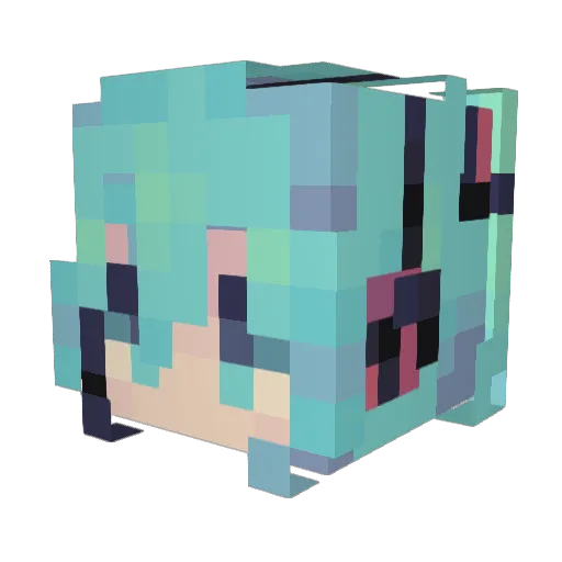 dnwpsl05 Minecraft avatar head, 3D render