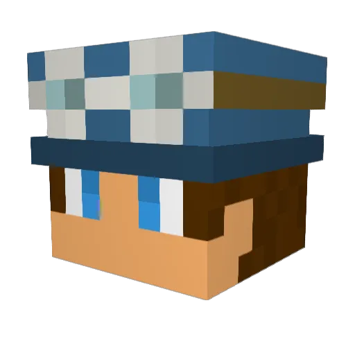 dnx123 Minecraft avatar head, 3D render