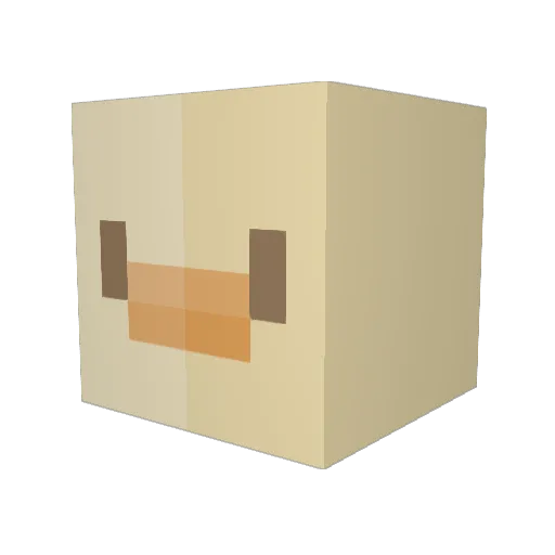dnxioy Minecraft avatar head, 3D render