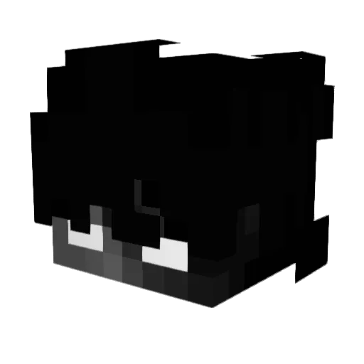 dnyzX_ Minecraft avatar head, 3D render