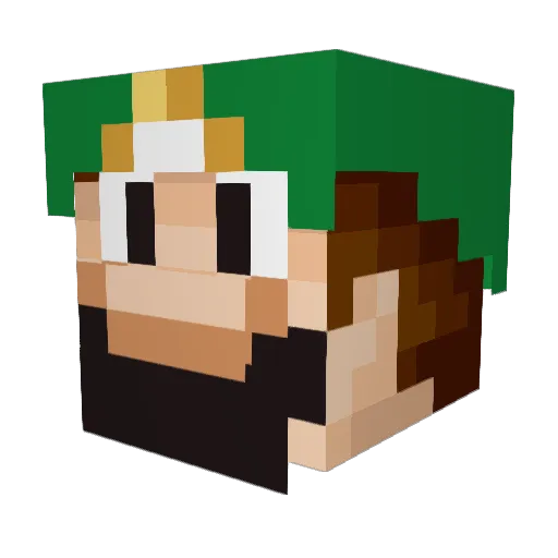 do2ba1a Minecraft avatar head, 3D render
