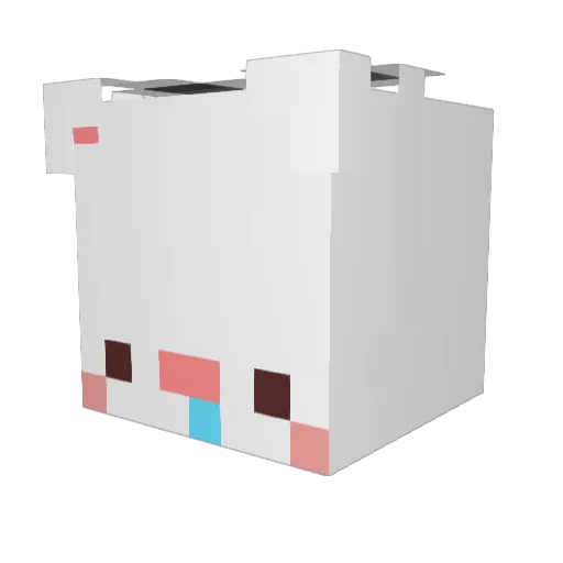 doAo_ Minecraft avatar head, 3D render