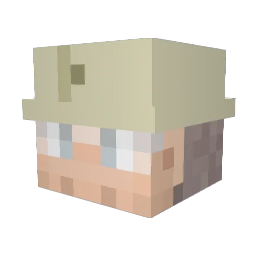 doba_P Minecraft avatar head, 3D render