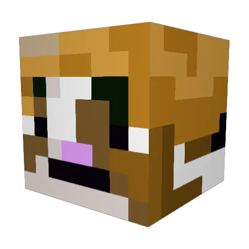 dobbedout Minecraft avatar head, 3D render