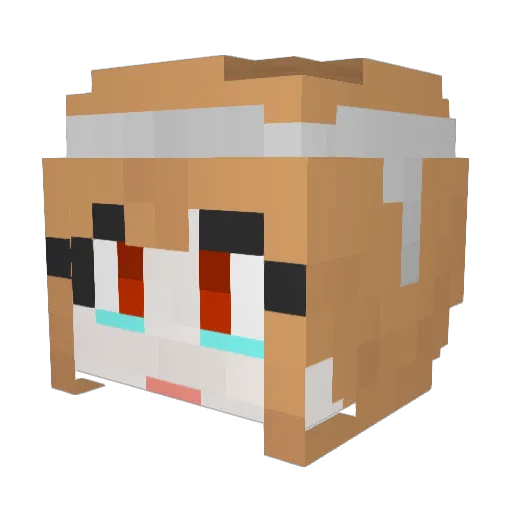 dobbyadobe Minecraft avatar head, 3D render