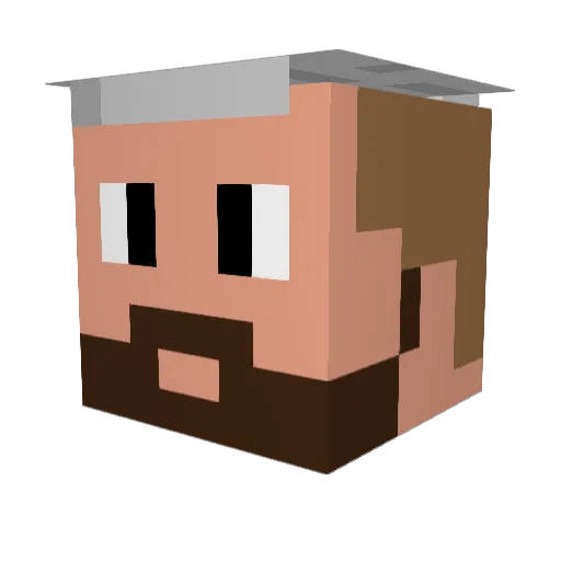 dobbygipsy Minecraft avatar head, 3D render
