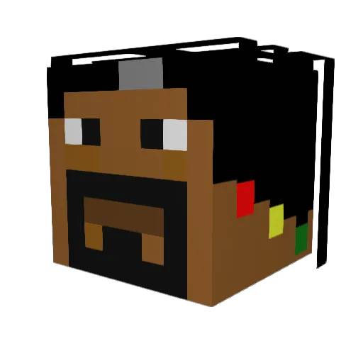 doblebam Minecraft avatar head, 3D render