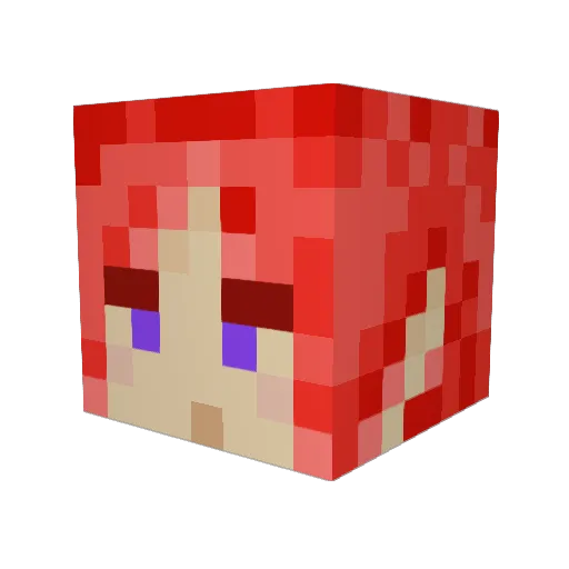 doblepatata Minecraft avatar head, 3D render
