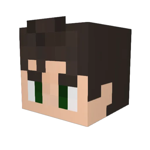dobraf Minecraft avatar head, 3D render
