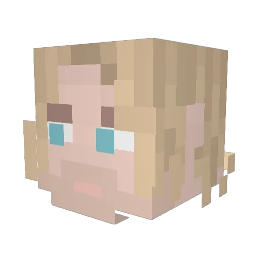 dobyhaha Minecraft avatar head, 3D render