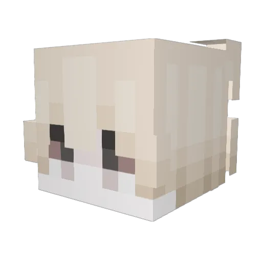 doces Minecraft avatar head, 3D render