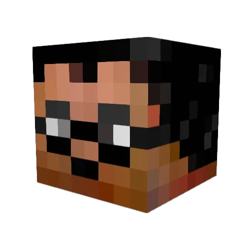 doctor_steam Minecraft avatar head, 3D render