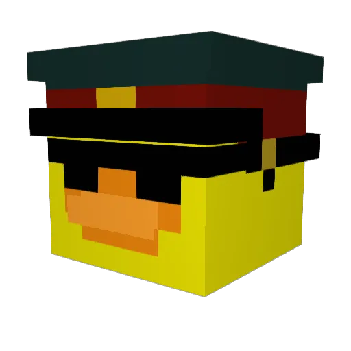 dodben Minecraft avatar head, 3D render