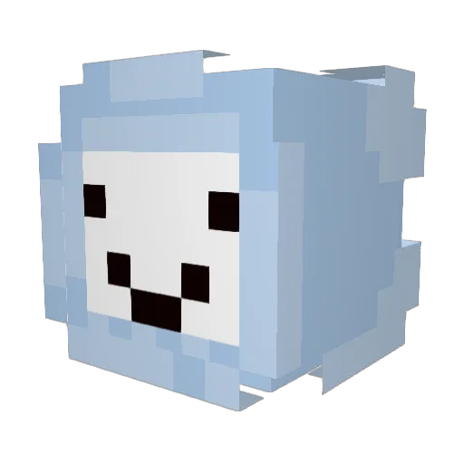 dodel Minecraft avatar head, 3D render