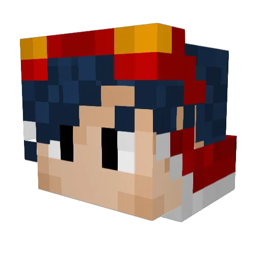 dodge330 Minecraft avatar head, 3D render