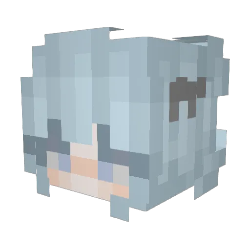 dodgedblocks Minecraft avatar head, 3D render