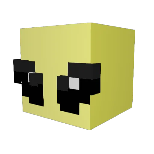 dodgyAlien Minecraft avatar head, 3D render