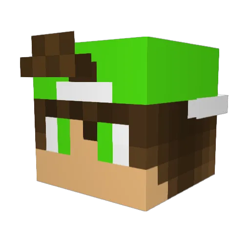 dodmaster Minecraft avatar head, 3D render
