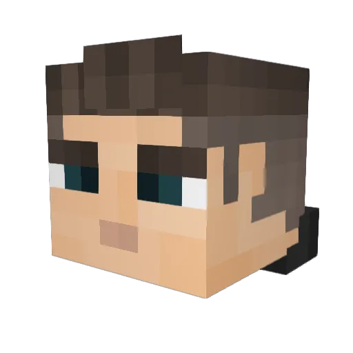 dododewo Minecraft avatar head, 3D render