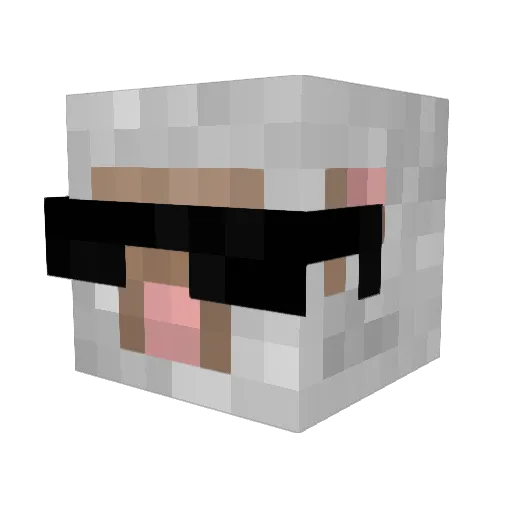 dodoseok Minecraft avatar head, 3D render