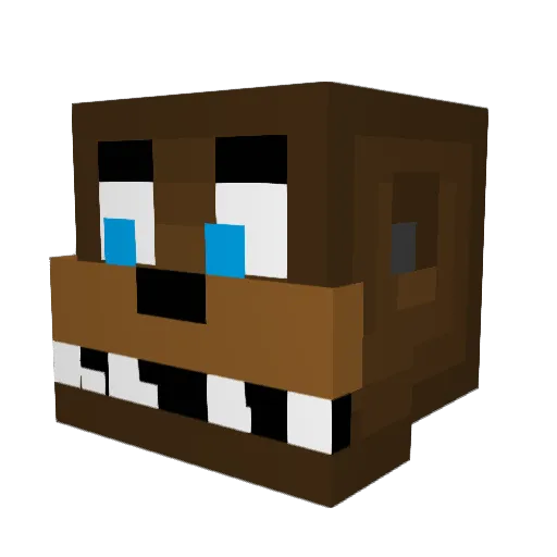 doent Minecraft avatar head, 3D render