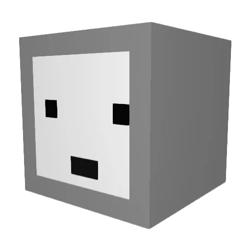 doevud Minecraft avatar head, 3D render