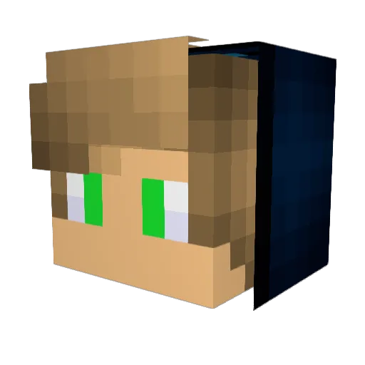 doflan Minecraft avatar head, 3D render