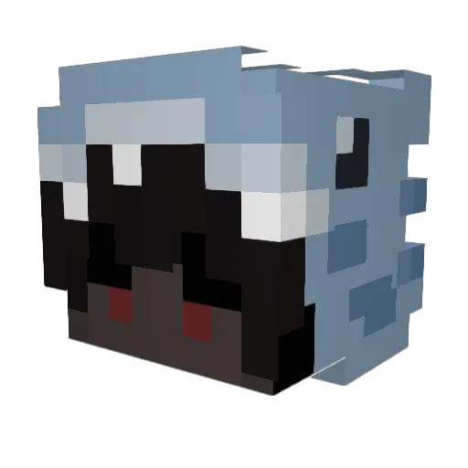 dog3fd Minecraft avatar head, 3D render